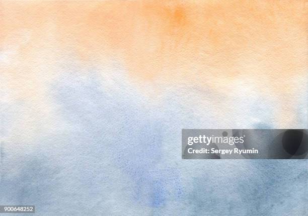 watercolor abstract background - hintergrund papier orange stock-fotos und bilder