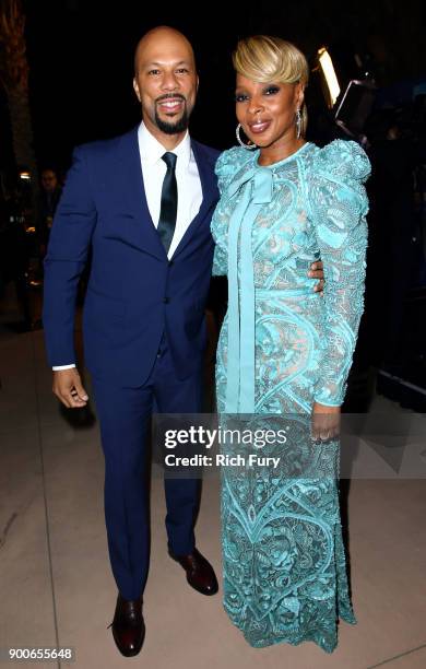 Common and Mary J. Blige attend the 29th Annual Palm Springs International Film Festival Awards Gala at Palm Springs Convention Center on January 2,...