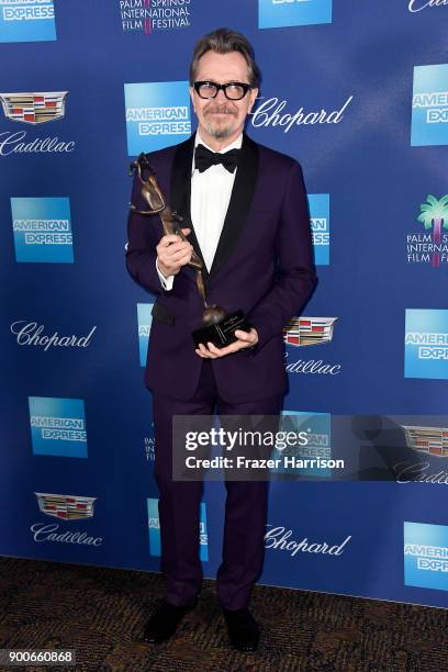 Gary Oldman, winner of the Desert Palm Achievement Award at the 29th Annual Palm Springs International Film Festival Awards Gala at Palm Springs...