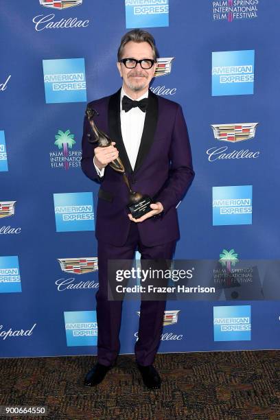 Desert Palm Achievement Award winner, Gary Oldman attends the 29th Annual Palm Springs International Film Festival Awards Gala at Palm Springs...