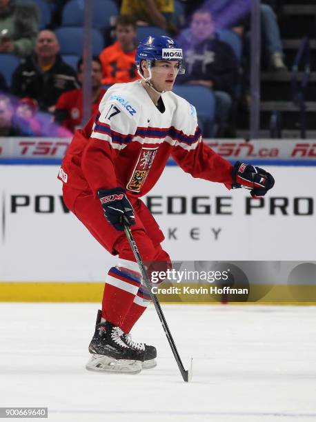 Krystof Hrabik of Czech Republic during the IIHF World Junior Championship against Sweden at KeyBank Center on December 28, 2017 in Buffalo, New York.