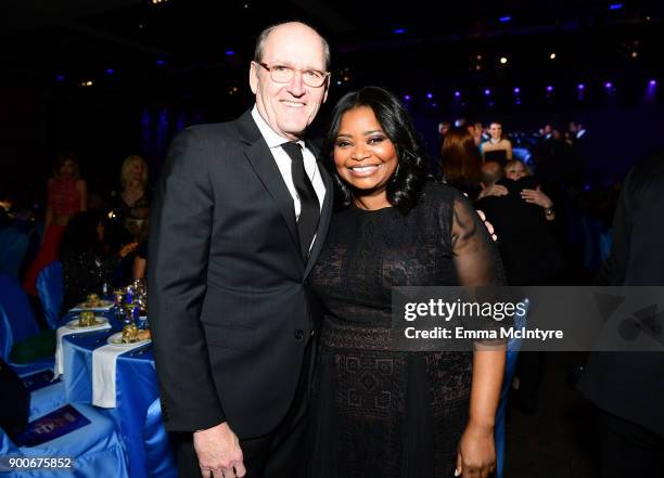 Richard Jenkins and Octavia Spencer attend the 29th Annual Palm Springs International Film Festival Awards Gala at Palm Springs Convention Center on...