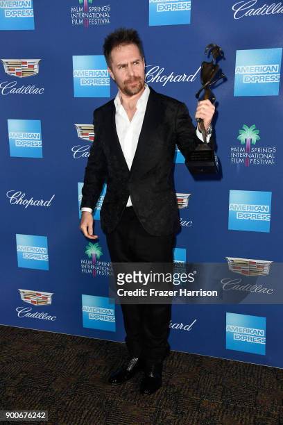Sam Rockwell attends the 29th Annual Palm Springs International Film Festival Awards Gala at Palm Springs Convention Center on January 2, 2018 in...