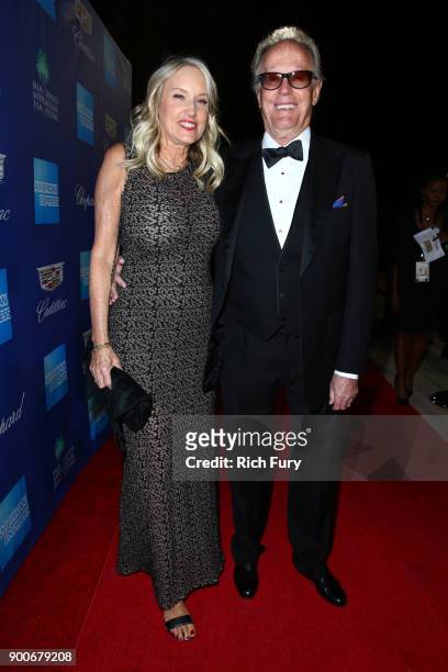 Margaret DeVogelaere and Peter Fonda attend the 29th Annual Palm Springs International Film Festival Awards Gala at Palm Springs Convention Center on...