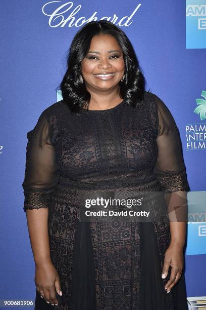 Octavia Spencer attends the 29th Annual Palm Springs International Film Festival Film Awards Gala - Arrivals at Palm Springs Convention Center on...