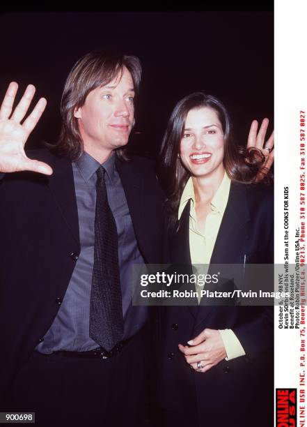 October 6, 1998 NYC Kevin SOrbo and his wife Sam at the COOKS FORKIDS Benefit at Roseland.