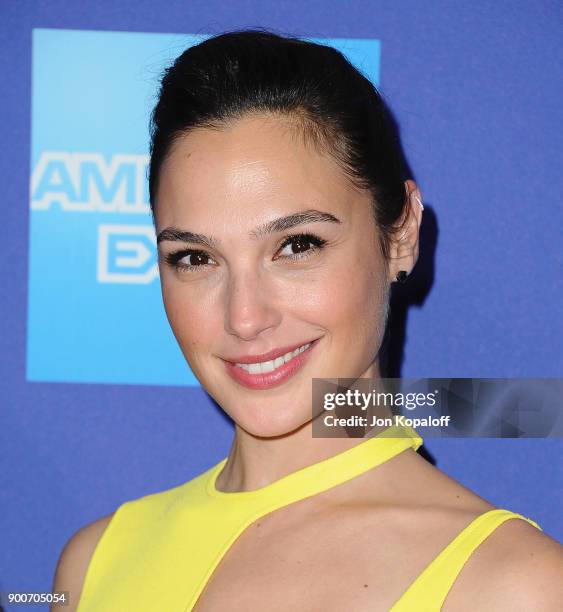 Actress Gal Gadot attends the 29th Annual Palm Springs International Film Festival Awards Gala at Palm Springs Convention Center on January 2, 2018...