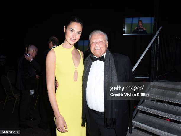 Gal Gadot and Chairman of the Palm Springs International Film Festival Harold Matzner attend the 29th Annual Palm Springs International Film Festival...