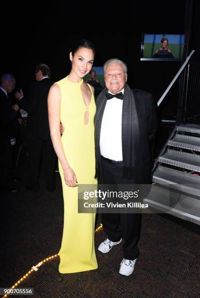 Gal Gadot and Chairman of the Palm Springs International Film Festival Harold Matzner attend the 29th Annual Palm Springs International Film Festival...