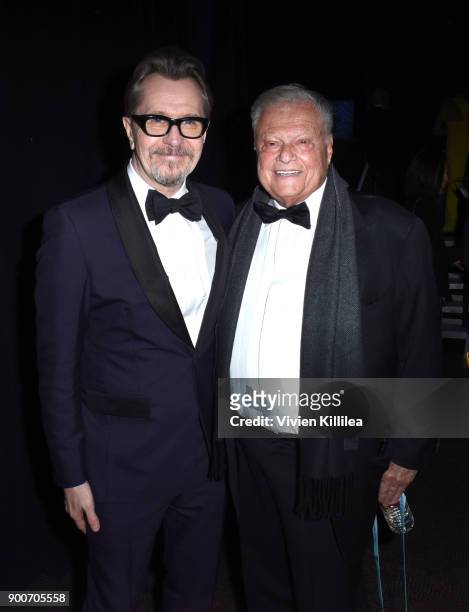 Gary Oldman and Chairman of the Palm Springs International Film Festival Harold Matzner attend the 29th Annual Palm Springs International Film...