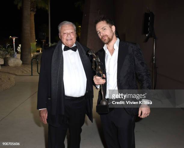 Chairman of the Palm Springs International Film Festival Harold Matzner and Sam Rockwell attend the 29th Annual Palm Springs International Film...