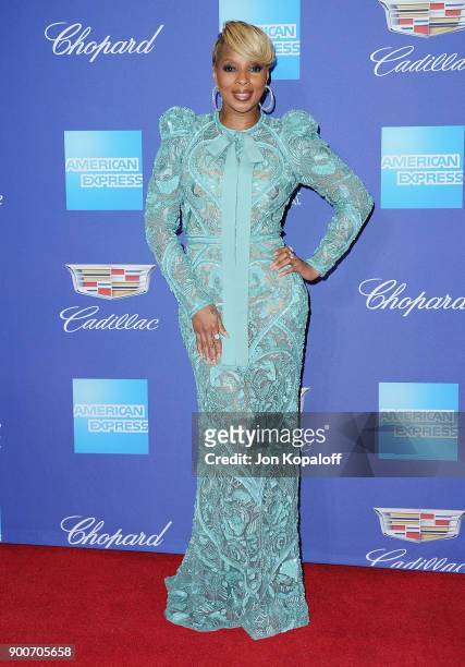 Actress Mary J. Blige attends the 29th Annual Palm Springs International Film Festival Awards Gala at Palm Springs Convention Center on January 2,...