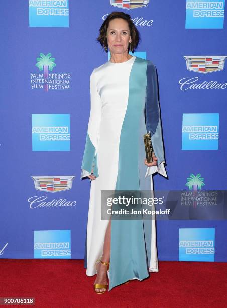 Actress Laurie Metcalf attends the 29th Annual Palm Springs International Film Festival Awards Gala at Palm Springs Convention Center on January 2,...