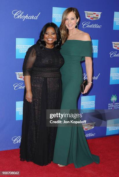 Actress Octavia Spencer and actress Allison Janney attend the 29th Annual Palm Springs International Film Festival Awards Gala at Palm Springs...