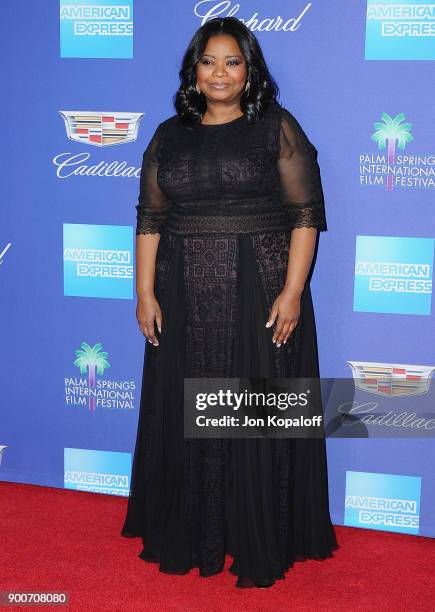 Actress Octavia Spencer attends the 29th Annual Palm Springs International Film Festival Awards Gala at Palm Springs Convention Center on January 2,...