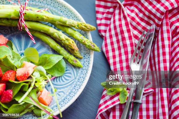 delicious green asparagus - asparagus fern stock pictures, royalty-free photos & images