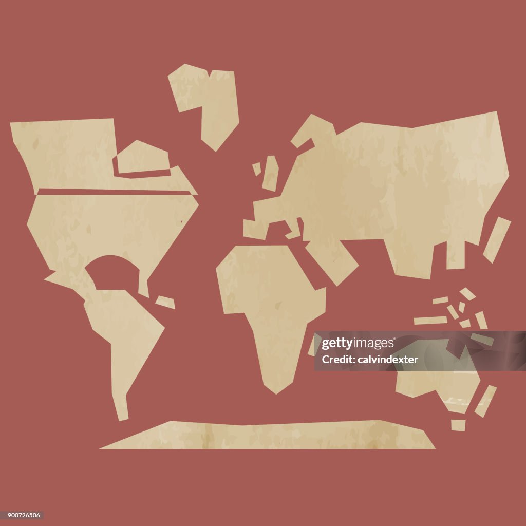 Geometric Shapes World Map With Texture High-Res Vector Graphic - Getty ...
