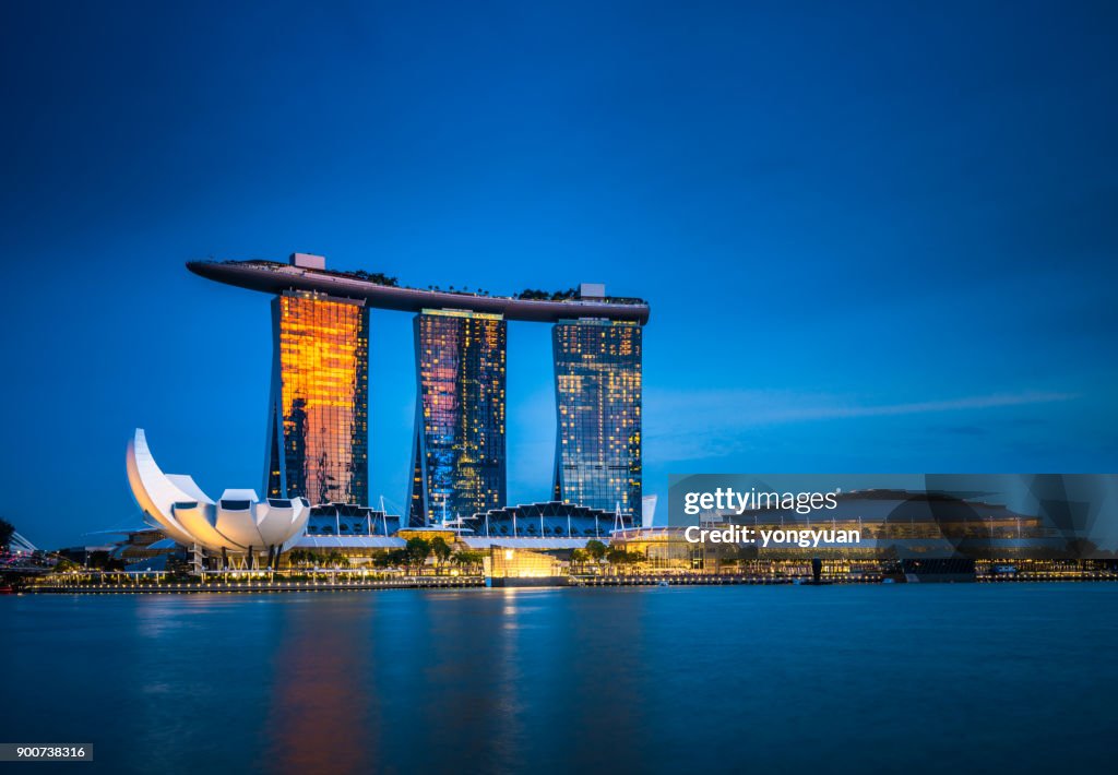 Marina Bay Sands at dusk