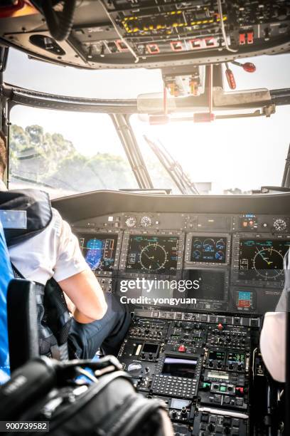 driving a helicopter - pilot simulator stock pictures, royalty-free photos & images