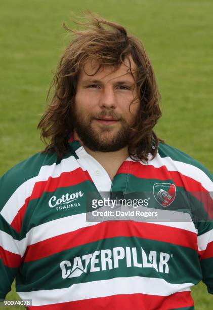 Martin Castrogiovanni of Leicester Tigers poses for a portrait at Oadby Oval on August 25, 2009 in Leicester, England.