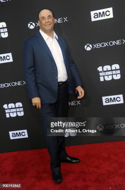 Reality TV star Jon Taffer of "Bar Rescue" arrives as AMC celebrates the 100th episode of "The Walking Dead" held at The Greek Theatre on October 22,...