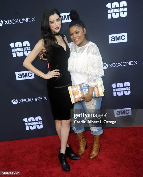 Personality Leanna Vamp and actress Yvette Nicole Brown of StFy's "Cosplay Melee" at the AMC Celebration of The 100th Episode Of "The Walking Dead"...