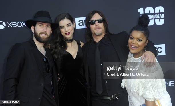 Cameron Lee Vamp, TV Personality Leanna Vamp, actor Norman Reedus and actress Yvette Nicole Brown of StFy's "Cosplay Melee" at the AMC Celebration of...