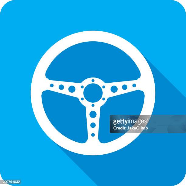 lenkrad-symbol silhouette - airbag stock-grafiken, -clipart, -cartoons und -symbole