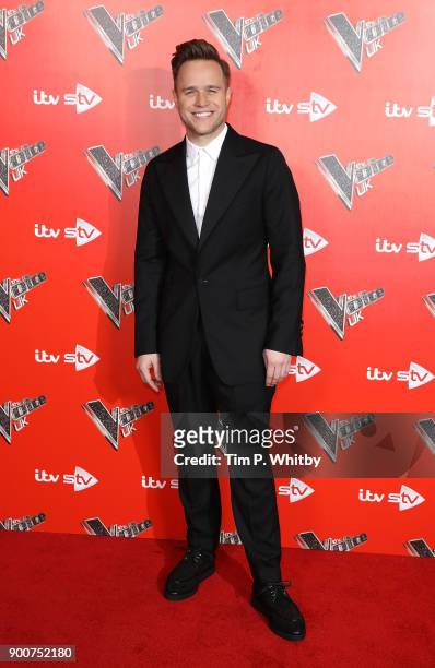 Olly Murs during The Voice UK Launch photocall held at Ham Yard Hotel on January 3, 2018 in London, England.