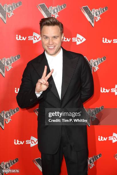 Olly Murs during The Voice UK Launch photocall held at Ham Yard Hotel on January 3, 2018 in London, England.