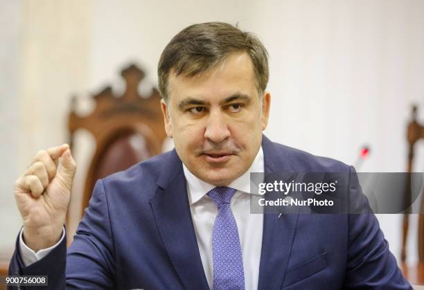 Appeal court of Kyiv hears the case on the arrest of ukrainian politic and Georgian former president Mikheil Saakashvili, Kyiv, Ukraine, Jan. 3, 2017.