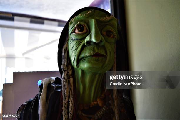 Horror figure made from sugar paste is displayed at Ayca Duman Kaleli's cake design workshop in Ankara, Turkey on January 3, 2018....