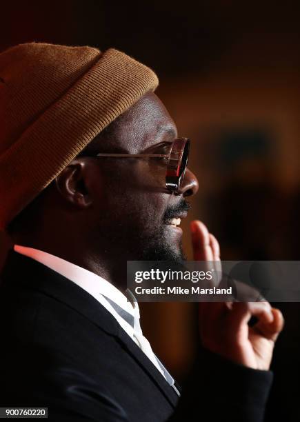 Will-i-am during The Voice UK Launch photocall held at Ham Yard Hotel on January 3, 2018 in London, England.