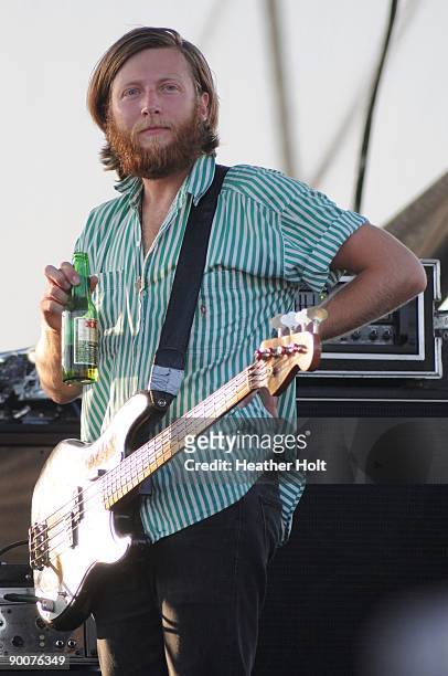 Jon Jameson plays with the The Delta Spirit on the Bates Stage at the 29th Annual Sunset Junction Street Fair on August 22, 2009 in Los Angeles,...