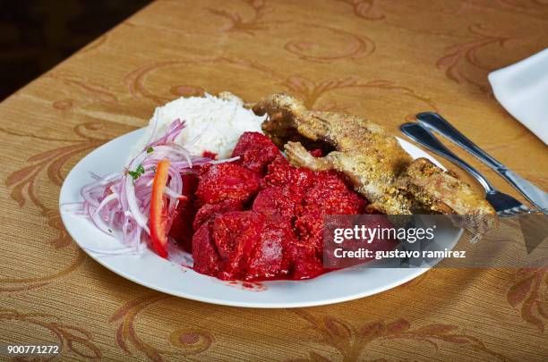 peruvian food puca picante - trachurus stock pictures, royalty-free photos & images