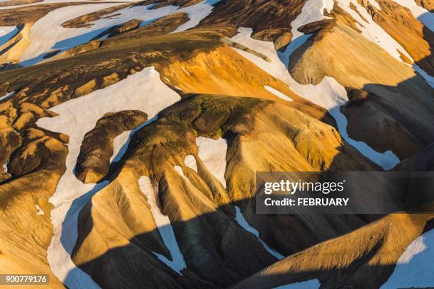 landscape of landmannalaugar - dierenchip stockfoto's en -beelden