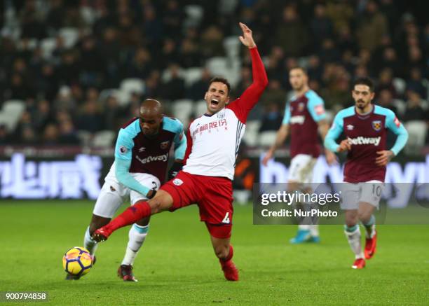 West Bromwich Albion's Hal Robson-Kanu during Premier League match between West Ham United against West Bromwich Albion at The London Stadium, Queen...