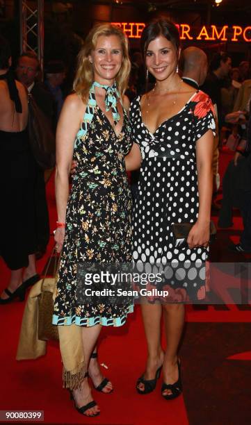 Actress Leslie Malton and actress Aylin Tezel attend the First Steps Awards 2009 at the Theater am Potsdamer Platz on August 25, 2009 in Berlin,...