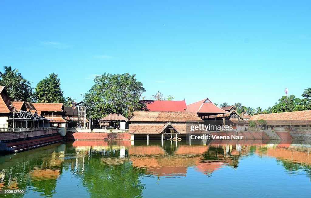 Ambalappuzha Sri Krishna Temple and the Temple Pond-Alleppey-Kerala