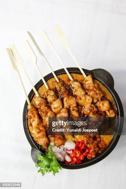 indonesia sate ayam - ayam stock pictures, royalty-free photos & images