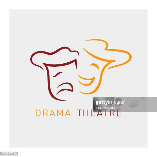 theatre masks - performing arts occupation stock illustrations