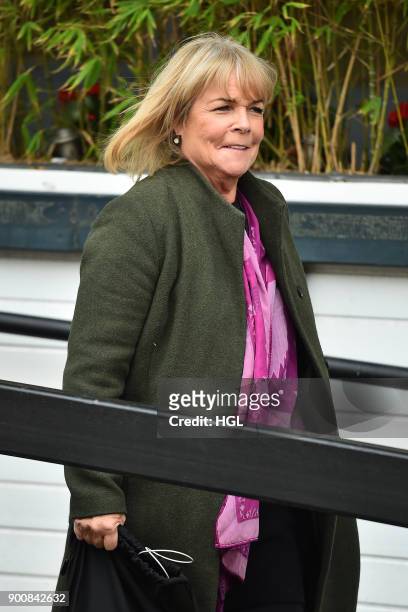 Linda Robson seen at the ITV Studios on January 3, 2018 in London, England.