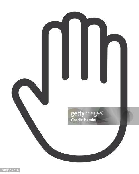 hand palm icon - human hand stock illustrations