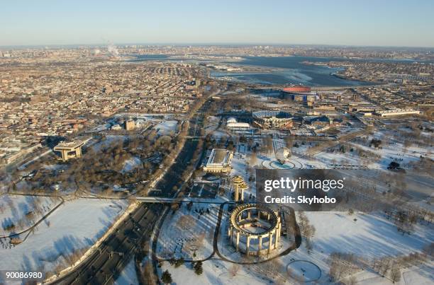 world's fair grounds, nyc - flushing queens stockfoto's en -beelden