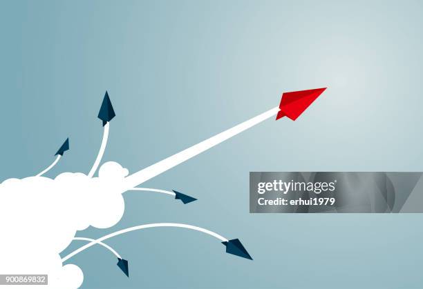 standing out from the crowd - individuality stock illustrations