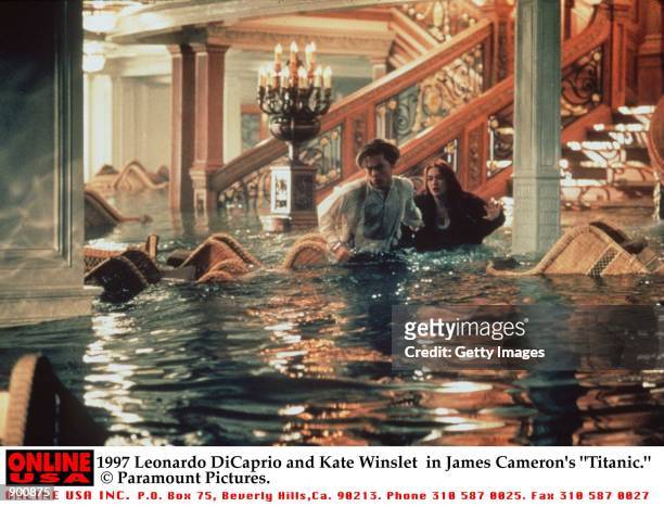 Leonardo DiCaprio and Kate Winslet in James Cameron's "Titanic."