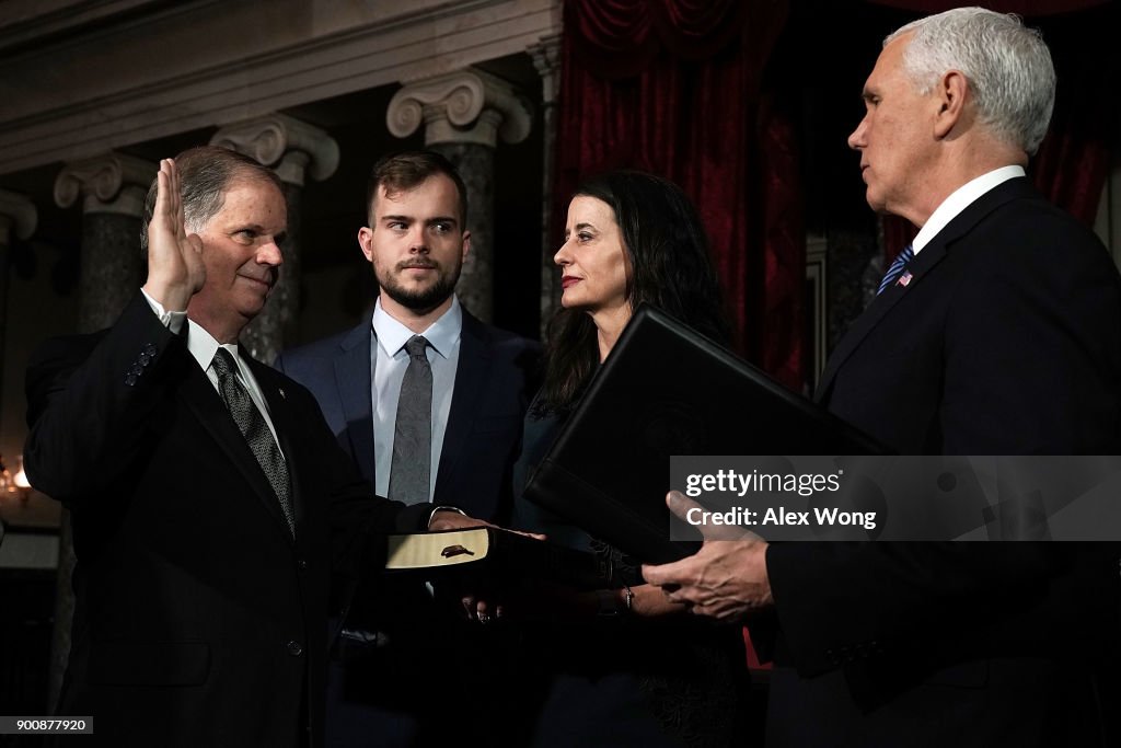 Newly Elected Senators Doug Jones And Tina Smith Sworn Into Senate