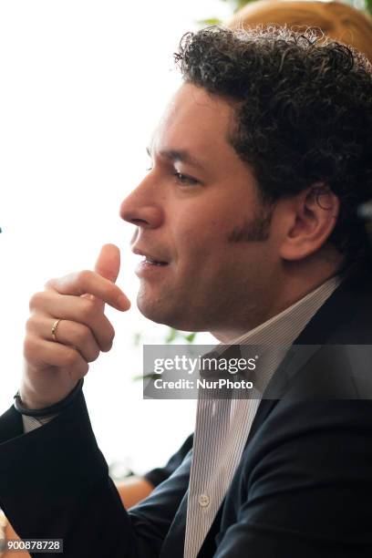 Venezuelan conductor Gustavo Dudamel presents the Formentor Sunset Experience at Barcelo Torre de Madrid Hotel on January 3, 2018 in Madrid, Spain.