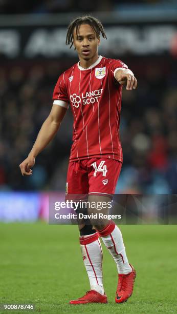 Bobby Reid of Bristol City looks on during the Sky Bet Championship match between Aston Villa and Bristol City at Villa Park on January 1, 2018 in...