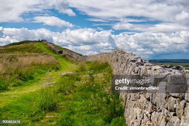 harian's wall - hadrians wall stock pictures, royalty-free photos & images
